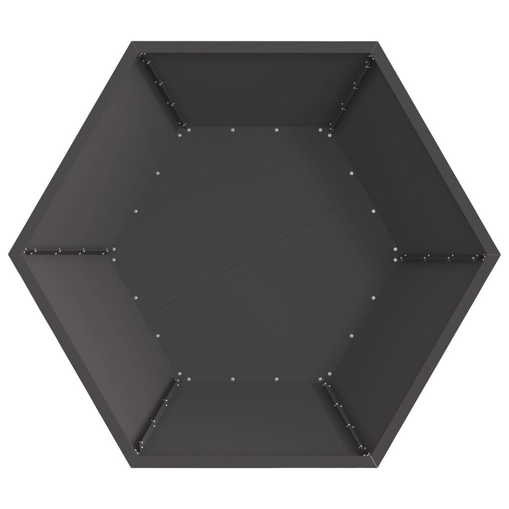 vidaXL Φωτιά Πυρκαγιάς Εξαγωνική Μαύρη 100x100x28 εκ Ατσάλι