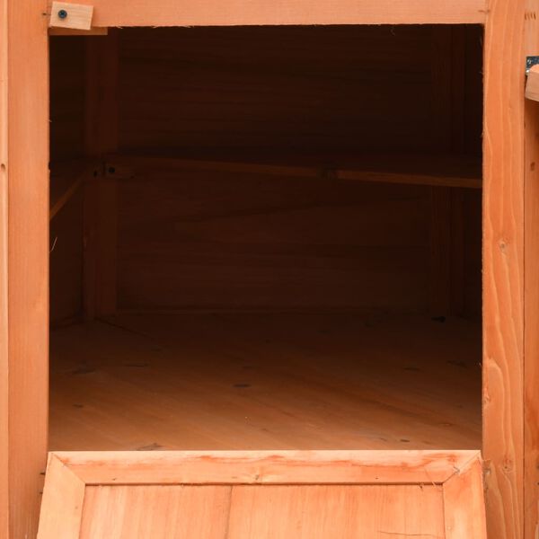 vidaXL Κοτέτσι 126 x 117 x 125 εκ. από Μασίφ Ξύλο Πεύκου και Ελάτης