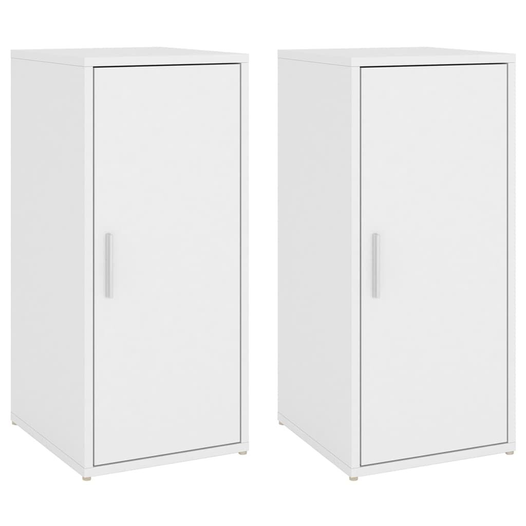 vidaXL Παπουτσοθήκες 2 τεμ. Λευκές 32 x 35 x 70 εκ. από Μοριοσανίδα
