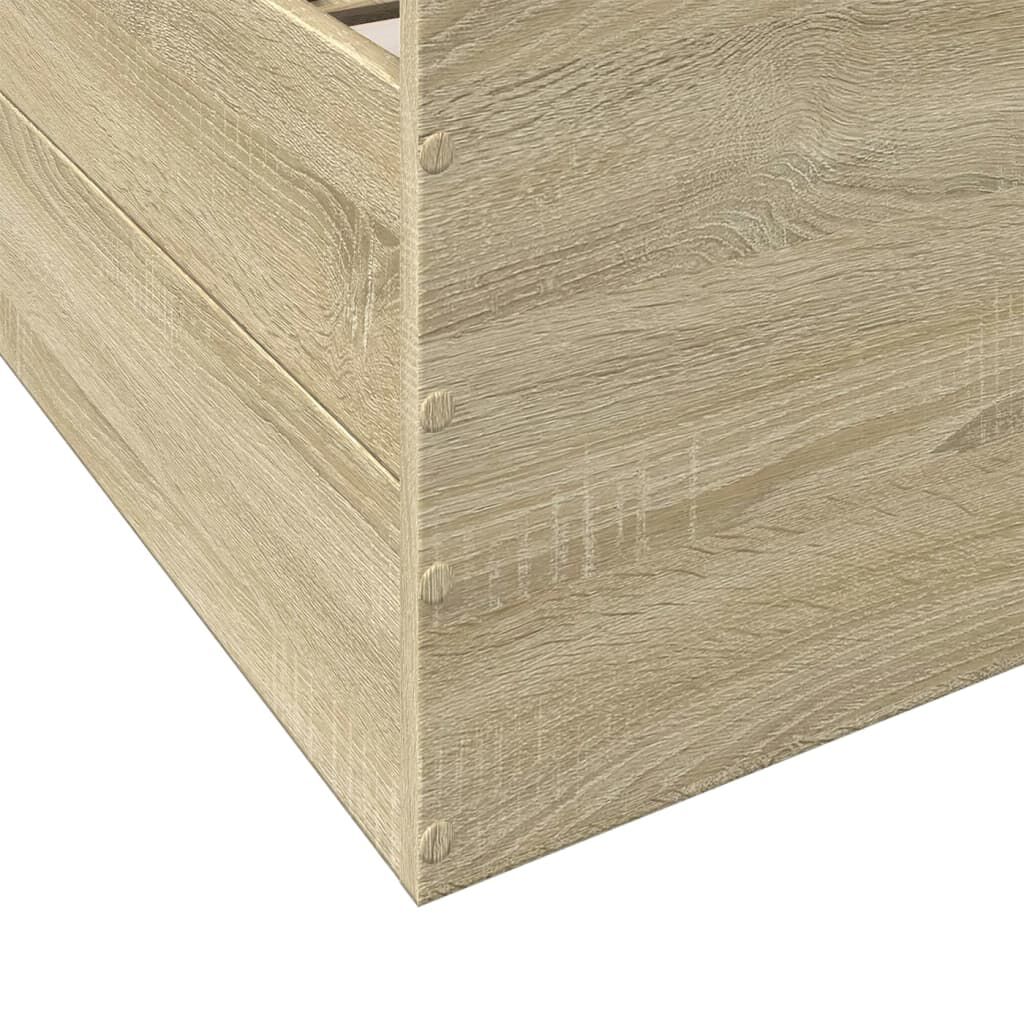 vidaXL Πλαίσιο Κρεβατιού με Συρτάρια Sonoma Δρυς 150x200εκ. Επεξ. Ξύλο