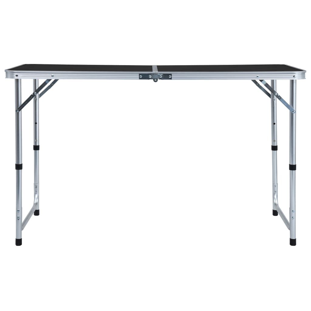 vidaXL Τραπέζι Κάμπινγκ Πτυσσόμενο Γκρι 120 x 60 εκ. Αλουμινίου