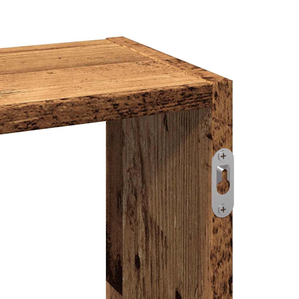 vidaXL Ράφι τοίχου Παλιό ξύλο 159x18x66 cm Κατασκευασμένο ξύλο