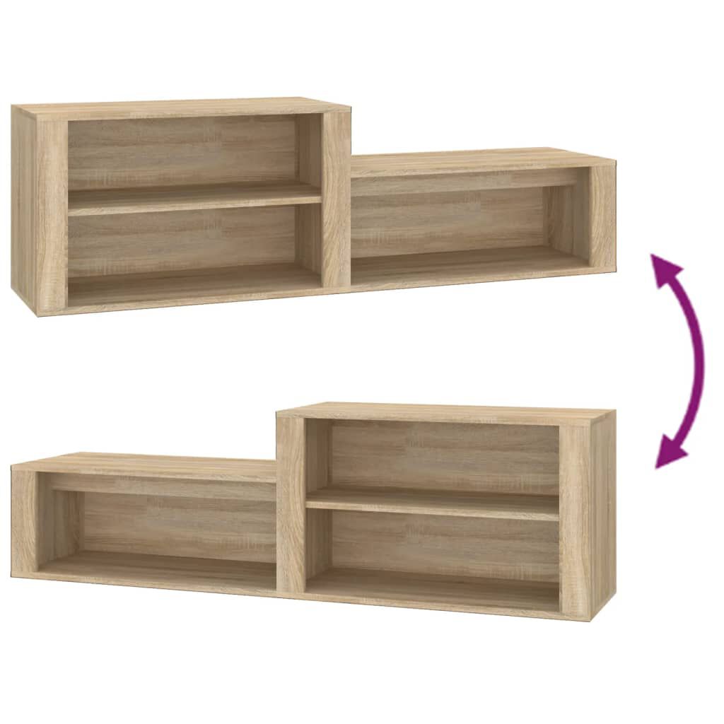 vidaXL Παπουτσοθήκη Sonoma Δρυς 150x35x45 εκ. από Επεξεργασμένο Ξύλο