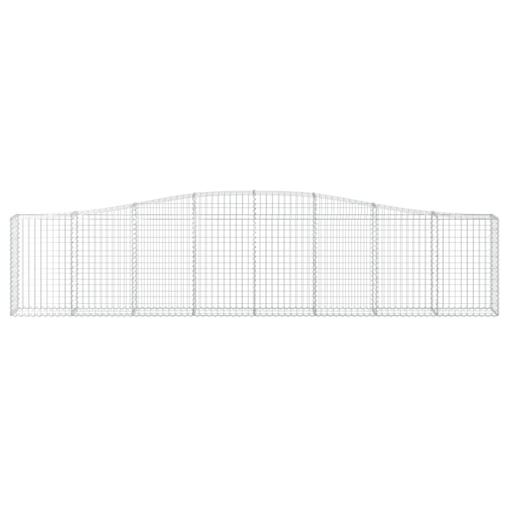 vidaXL Συρματοκιβώτια Τοξωτά 15 τεμ. 400x30x80/100 εκ. Γαλβαν. Ατσάλι