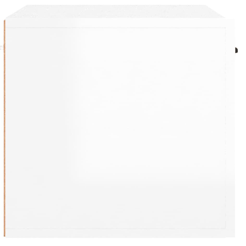 vidaXL Ντουλάπι Τοίχου Γυαλιστερό Λευκό 60x36,5x35 εκ. Επεξεργ. Ξύλο