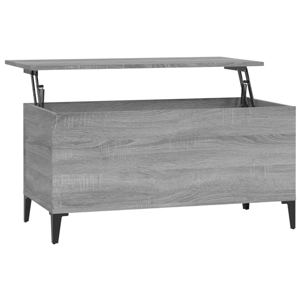 vidaXL Τραπεζάκι Σαλονιού Γκρι Sonoma 90x44,5x45 εκ.Επεξεργασμένο Ξύλο
