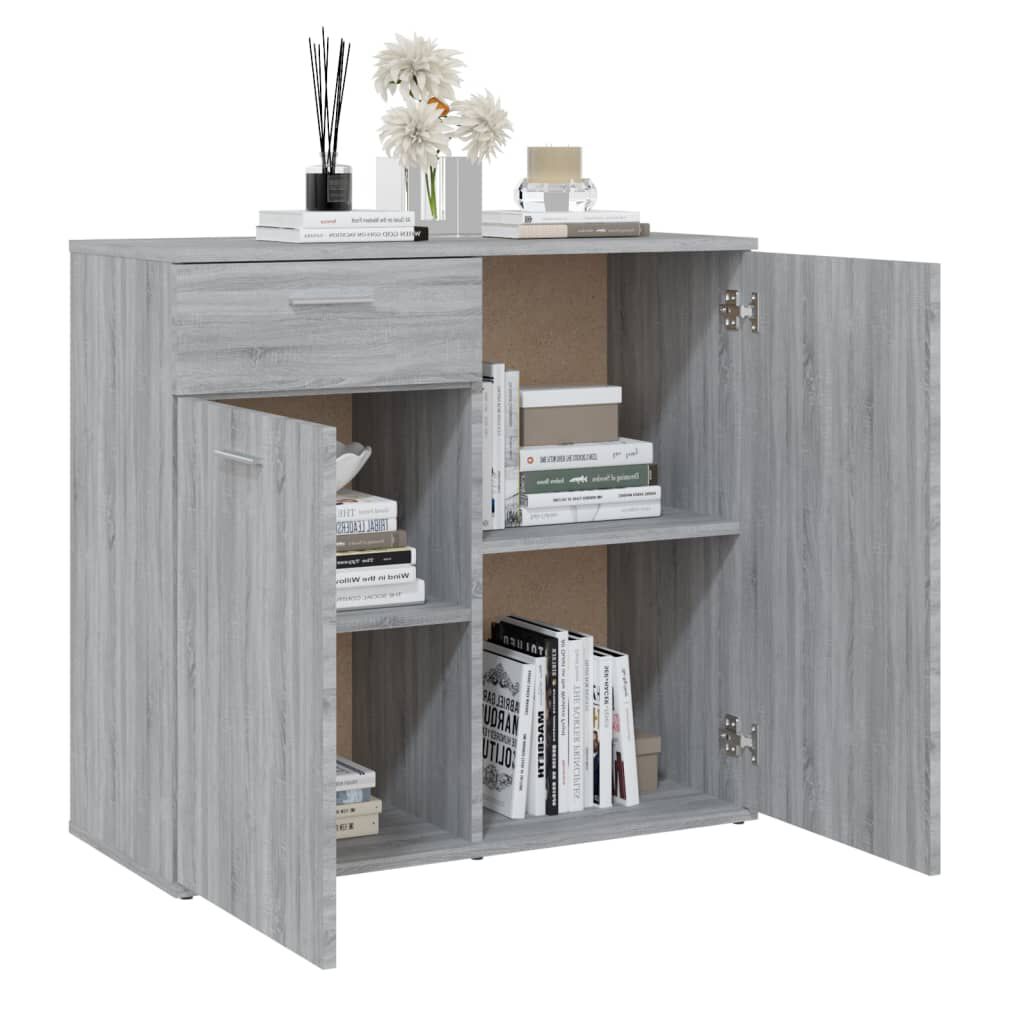 vidaXL Ντουλάπι Γκρι Sonoma 80 x 36 x 75 εκ. από Επεξεργασμένο Ξύλο