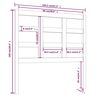 vidaXL Κεφαλάρι Κρεβατιού Γκρι 105,5 x 4 x 100 εκ. Μασίφ Ξύλο Πεύκου