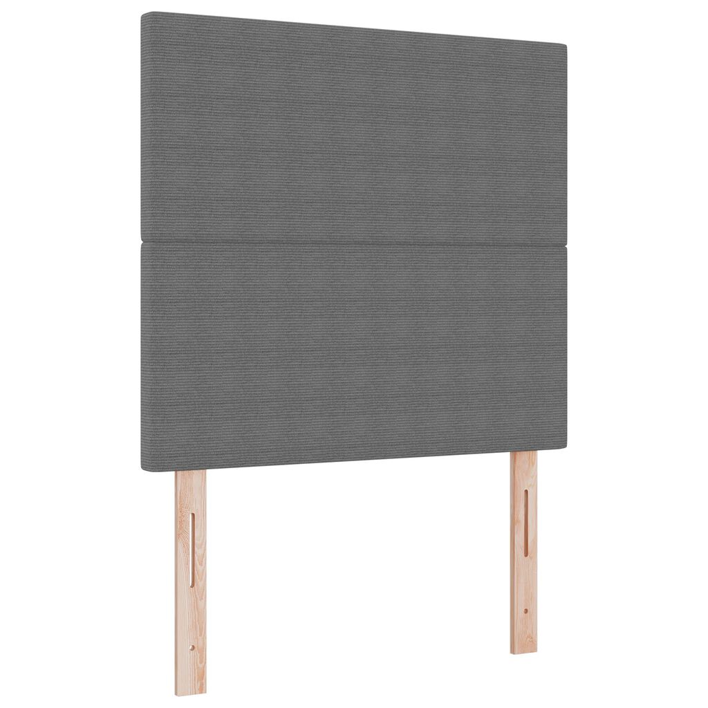 vidaXL Κρεβάτι Box Spring με Στρώμα & LED Ανοιχτό Γκρι 120x200 εκ Ραβδωτού ύφασματος