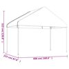 vidaXL Κιόσκι με Τέντα Λευκό 4,08 x 2,23 x 3,22 μ. από Πολυαιθυλένιο