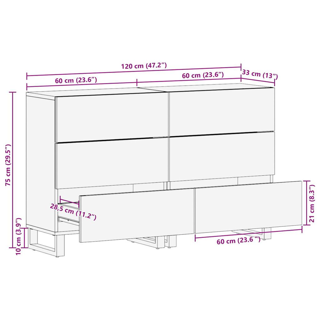 vidaXL Παραδοσιακά Πλευρικά Έπιπλα 2 pcs Λευκό 60 x 33,5 x 75 εκ