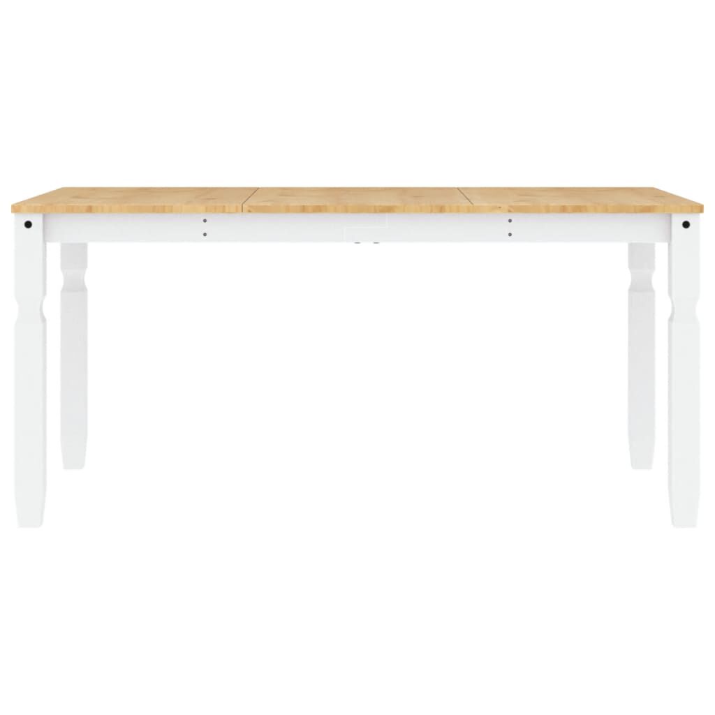 vidaXL Τραπεζαρία Corona Λευκό 160 x 80 x 75 εκ. από Μασίφ Ξύλο Πεύκου