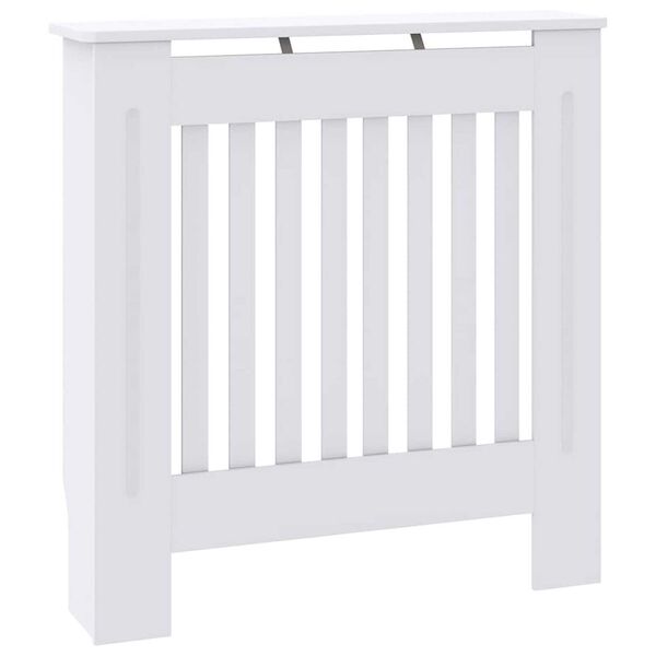 vidaXL Κάλυμμα Καλοριφέρ 2 pcs Λευκό 78x19x81.5εκ Μηχανικά ξύλο