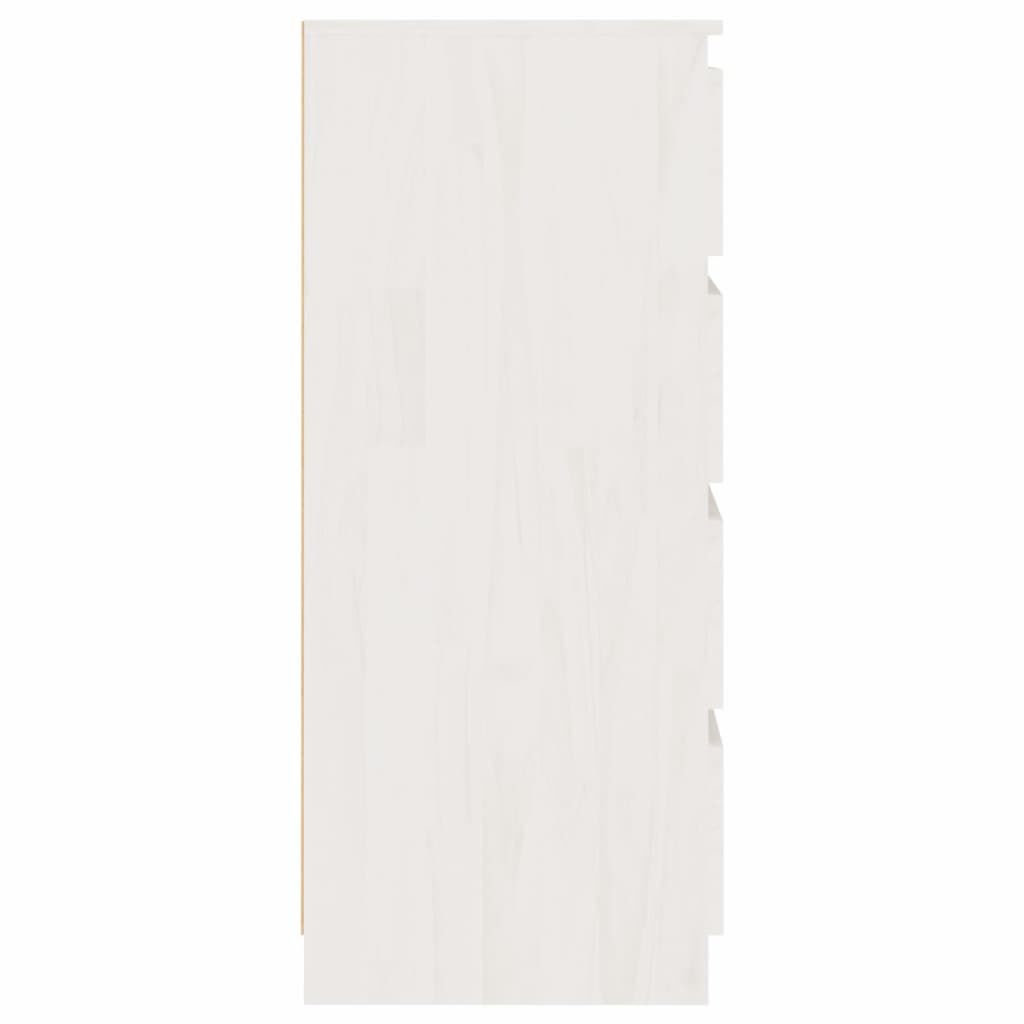 vidaXL Βοηθητικό Ντουλάπι Λευκό 60 x 36 x 84 εκ. από Μασίφ Ξύλο Πεύκου