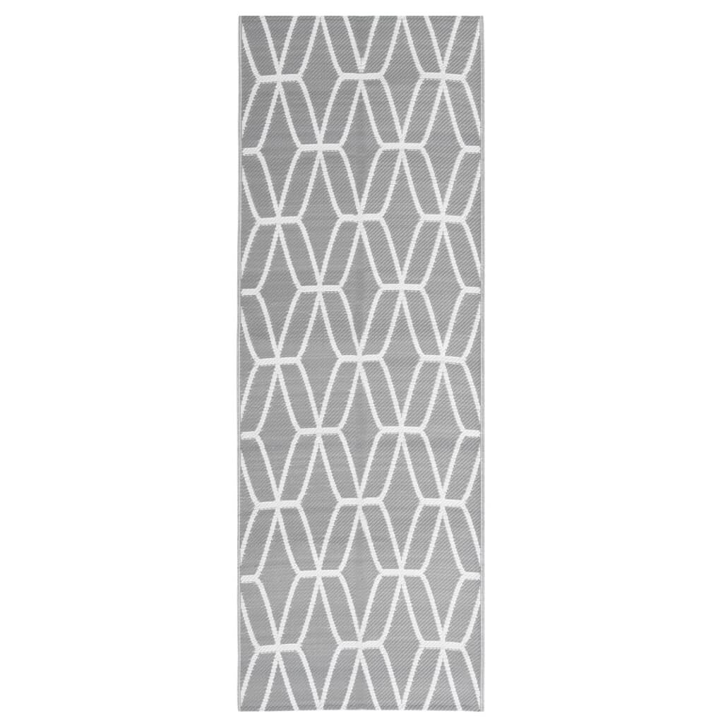 vidaXL Χαλί εξωτερικού χώρου ARAKIL Γκρι 80x250 cm PP