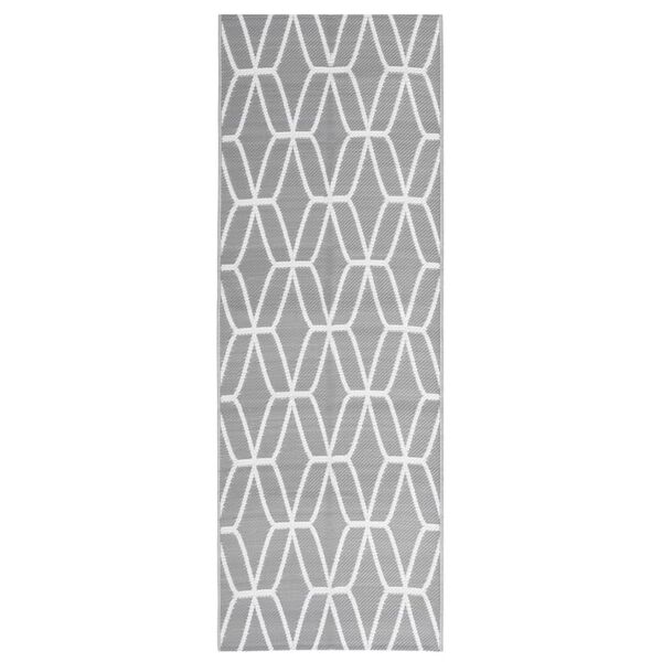 vidaXL Χαλί εξωτερικού χώρου ARAKIL Γκρι 80x250 cm PP