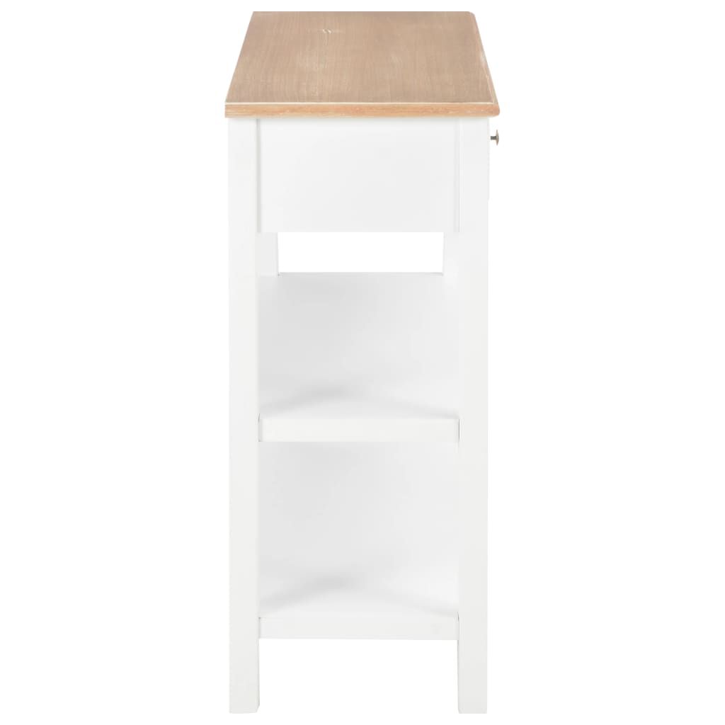 vidaXL Κονσόλα Λευκή 110 x 35 x 80 εκ. από MDF