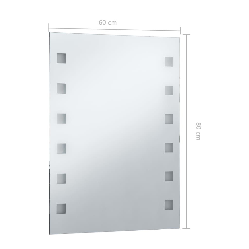 vidaXL Καθρέφτης Μπάνιου Τοίχου με LED 60 x 80 εκ.