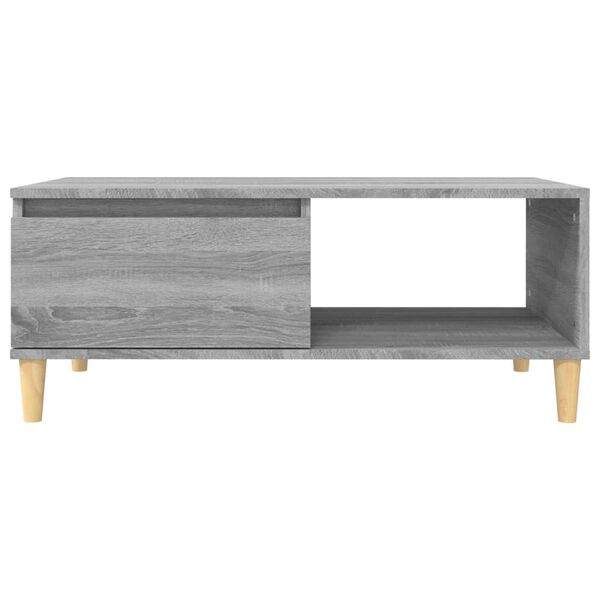 vidaXL Τραπεζάκι Σαλονιού Γκρι Sonoma 90x50x36,5εκ. Επεξεργασμένο Ξύλο