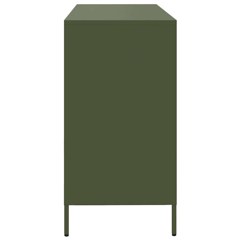 vidaXL Sideboard Ελαιοπράσινο 135x39x73,5 cm Ατσάλι ψυχρής έλασης