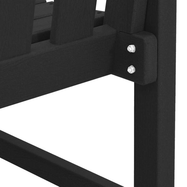 vidaXL Πάγκος Κήπου Μαύρος 120 εκ HDPE