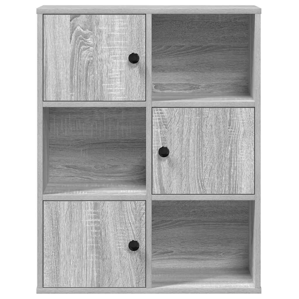 vidaXL Βιβλιοθήκη Γκρι Sonoma 60x24x76,5 εκ. από Επεξεργασμένο Ξύλο