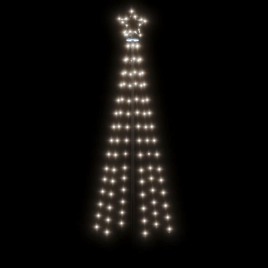 vidaXL Χριστουγεννιάτικο Δέντρο Κώνος 108 LED Ψυχρό Λευκό 70x180 εκ.