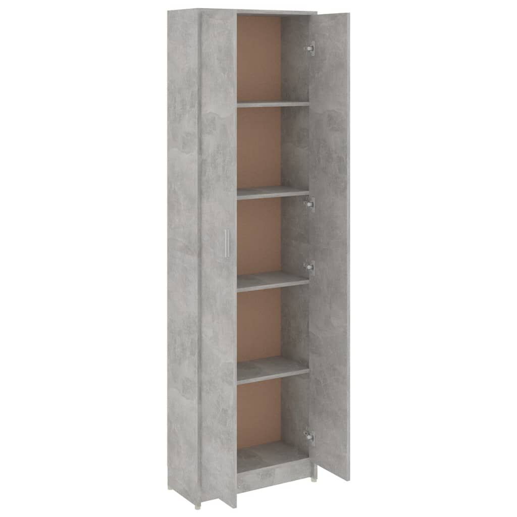 vidaXL Ντουλάπα Διαδρόμου Γκρι Σκυροδέματος 55x25x189 εκ. Επεξ. Ξύλο
