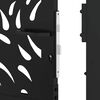 vidaXL Πύλη κήπου Μαύρη 105x106 cm Ατσάλινη φλόγα σχεδιασμού