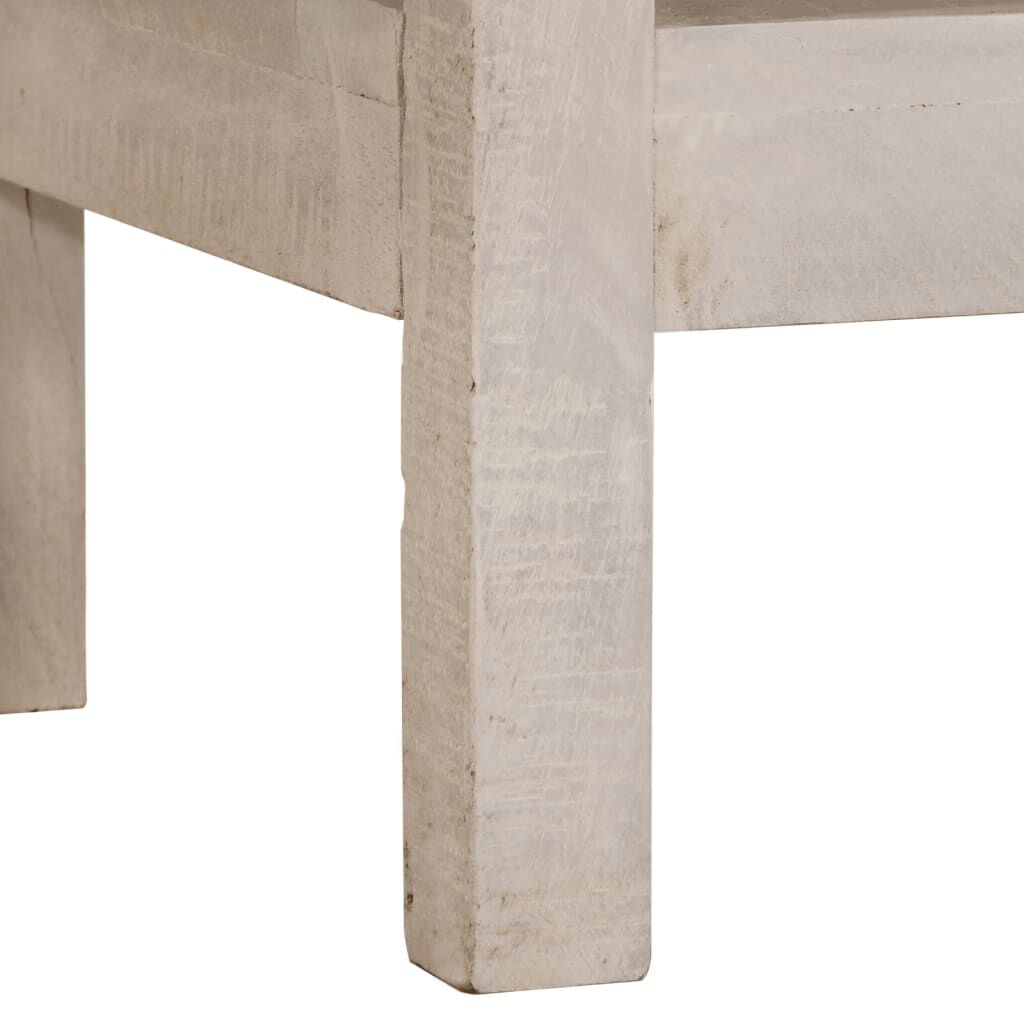 vidaXL Τραπέζι Κονσόλα Λευκό 110x35x75 εκ. Μασίφ Ξύλο Μάνγκο