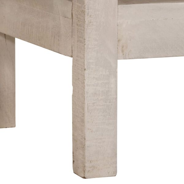 vidaXL Τραπέζι Κονσόλα Λευκό 110x35x75 εκ. Μασίφ Ξύλο Μάνγκο