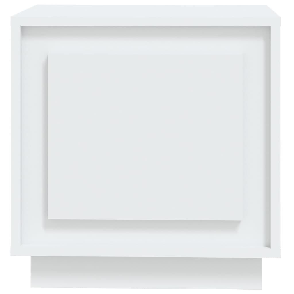 vidaXL Κομοδίνο Λευκό 44 x 35 x 45 εκ. από Επεξεργασμένο Ξύλο