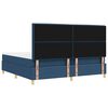 vidaXL Κρεβάτι με ελατήρια με στρώμα Μπλε 200 x 200 cm ύφασμα