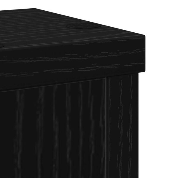 vidaXL Βάση φυτών 2 pcs Μαύρη δρυς 10 x 10 x 18 cm Επεξεργασμένο ξύλο