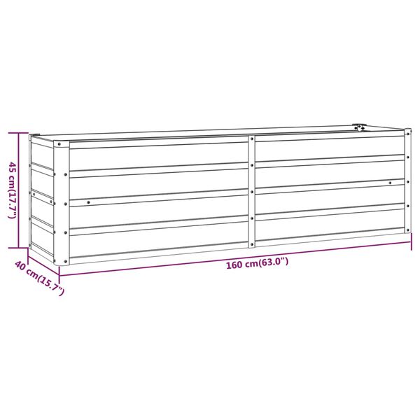 vidaXL Ζαρντινιέρα Σκουριασμένο 160x40x45 εκ. Ατσάλι Σκληρυθέν Αέρα