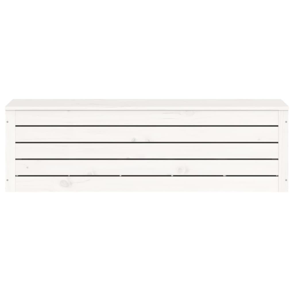 vidaXL Κουτί Αποθήκευσης Λευκό 109x36,5x33 εκ από Μασίφ Ξύλο Πεύκου