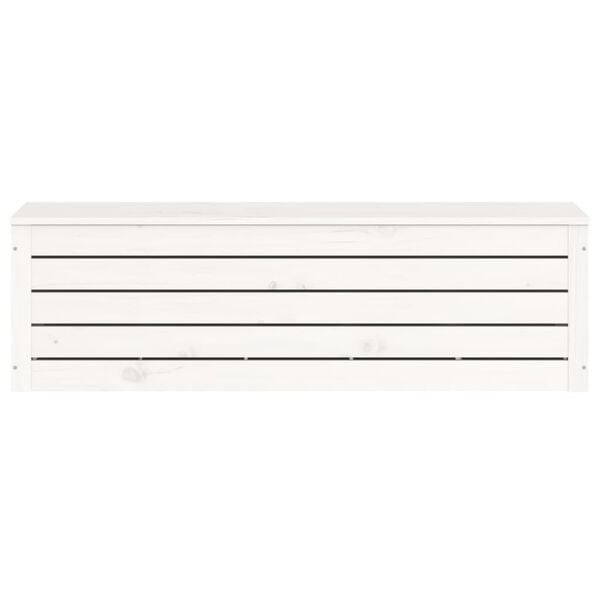 vidaXL Κουτί Αποθήκευσης Λευκό 109x36,5x33 εκ από Μασίφ Ξύλο Πεύκου