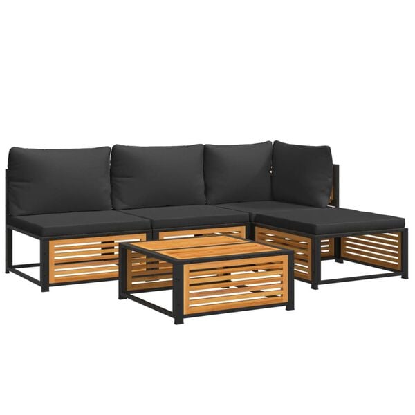 vidaXL &Sigma;&alpha;&lambda;ό&nu;&iota; &Kappa;ή&pi;&omicron;&upsilon; 5 &Tau;&epsilon;&mu;&alpha;&chi;ί&omega;&nu; &alpha;&pi;ό &Mu;&alpha;&sigma;ί&phi; &Xi;ύ&lambda;&omicron; &Alpha;&kappa;&alpha;&kappa;ί&alpha;&sigmaf; &mu;&epsilon; &Mu;&alpha;&xi;&iota;&lambda;ά&rho;&iota;&alpha;