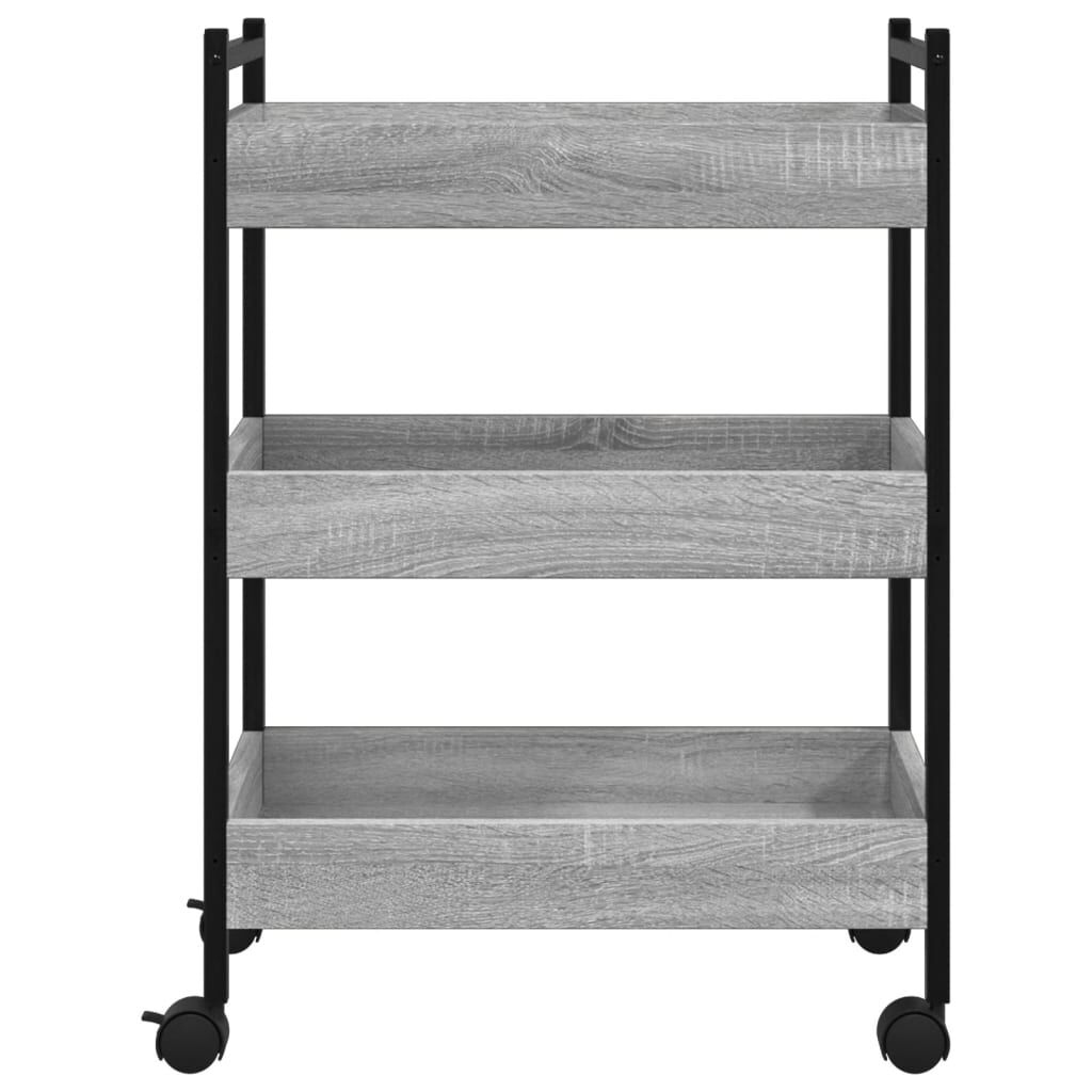 vidaXL Τρόλεϊ Κουζίνας Sonoma Γκρι 50x30x70 εκ. από Επεξεργασμένο Ξύλο