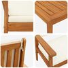 vidaXL Σετ Καναπέ Κήπου 3 pcs Καφέ 75 x 45 x 38 εκ. Μασίφ ξύλο ακακίας