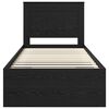 vidaXL Σκελετός Κρεβατιού Μαύρο 90 x 190 cm Στερεά ξυλεία πεύκου
