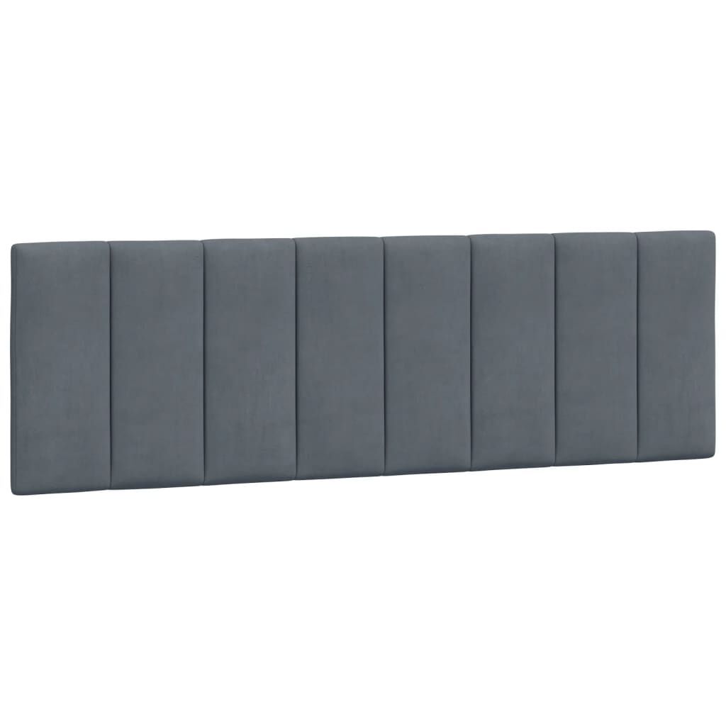 vidaXL Κρεβάτι με Στρώμα Σκούρο Γκρι 160x200 εκ. Βελούδινο