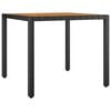 vidaXL Σέτ φαγητού για κήπο 3 pcs Μαύρο 90 x 90 x 75 cm
