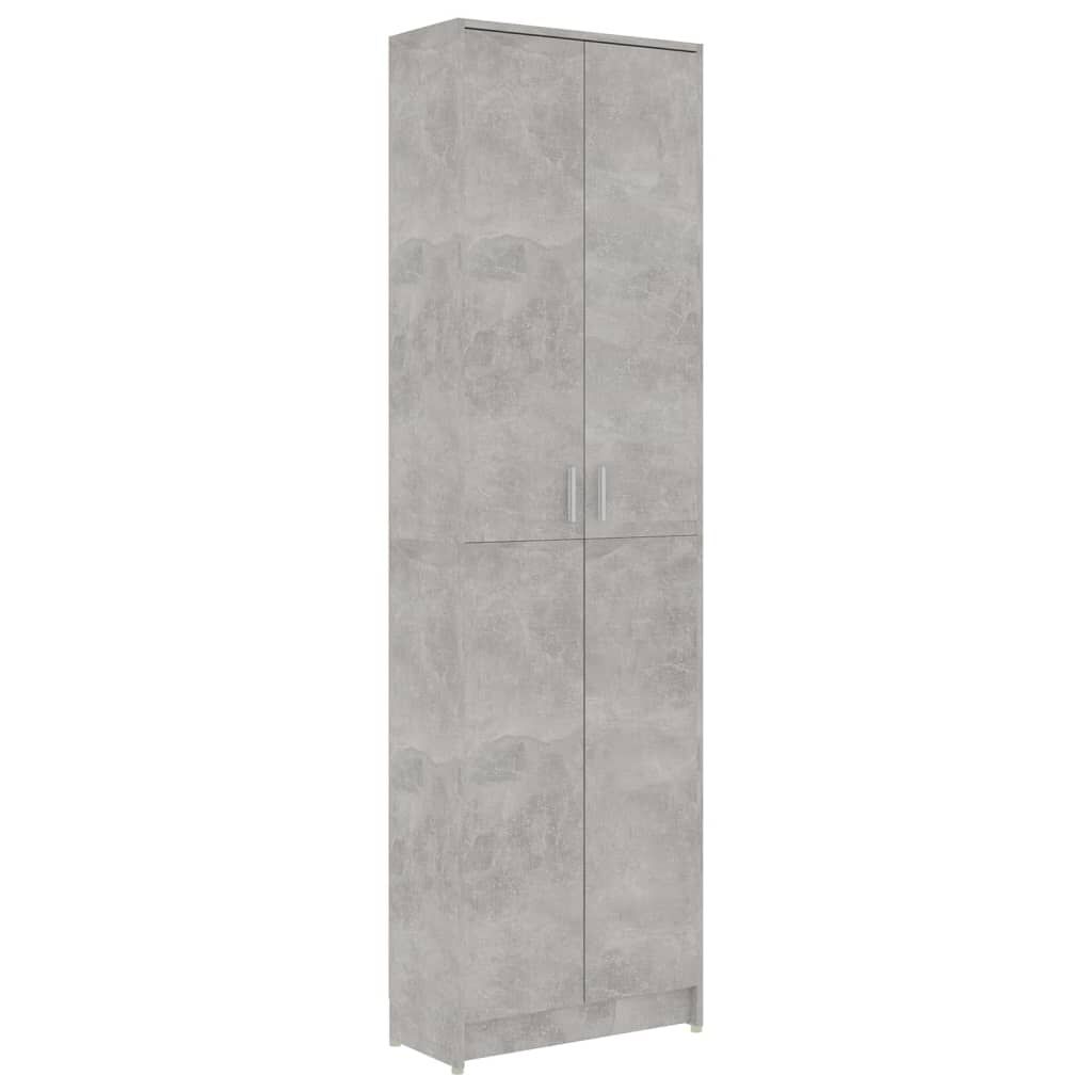 vidaXL Ντουλάπα Διαδρόμου Γκρι Σκυροδέματος 55x25x189 εκ. Επεξ. Ξύλο