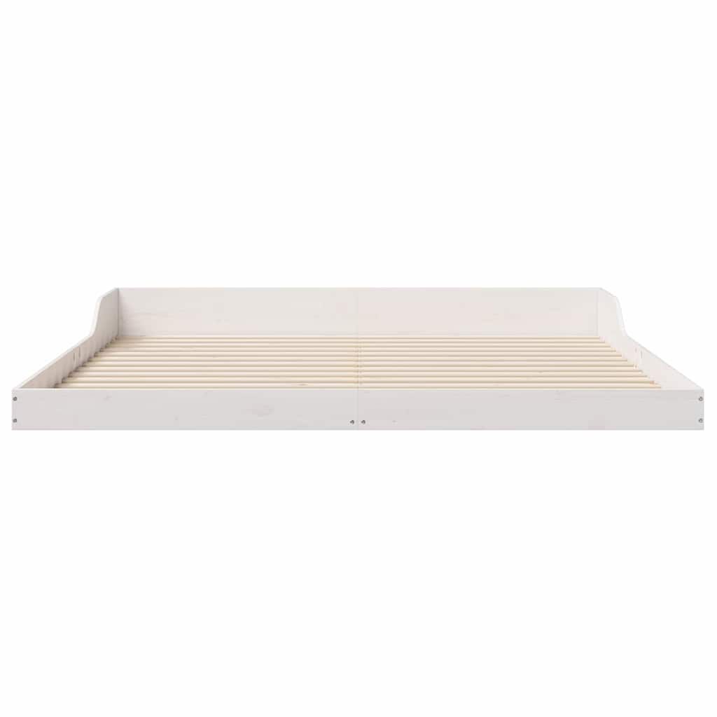 vidaXL Σκελετός Κρεβατιού Λευκό 200 x 200 cm Μασίφ ξύλο πεύκου