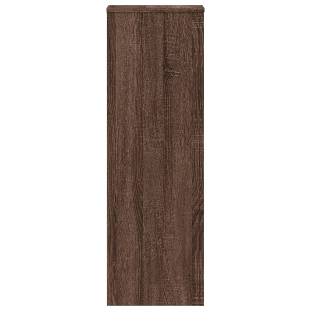 vidaXL Βάσεις Φυτών Καφέ Δρυς 33x33x100 εκ. Επεξεργασμένο Ξύλο