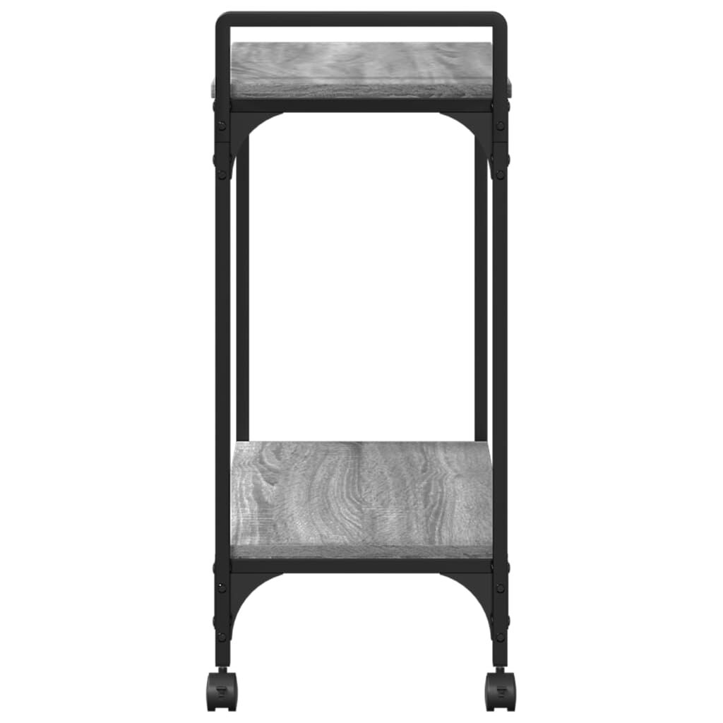 vidaXL Τρόλεϊ Κουζίνας Sonoma Γκρι 60,5x31x72,5 εκ. Επεξεργασμένο Ξύλο