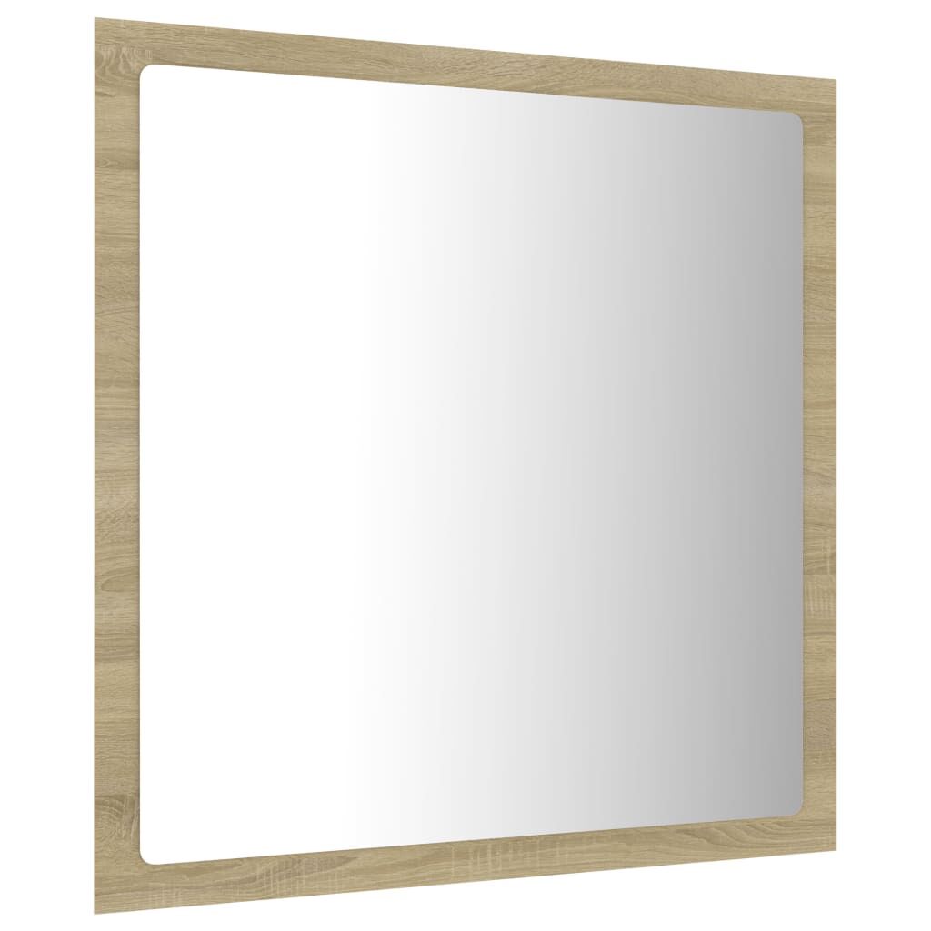 vidaXL Καθρέφτης Μπάνιου με LED Sonoma Δρυς 40x8,5x37 εκ. Ακρυλικός
