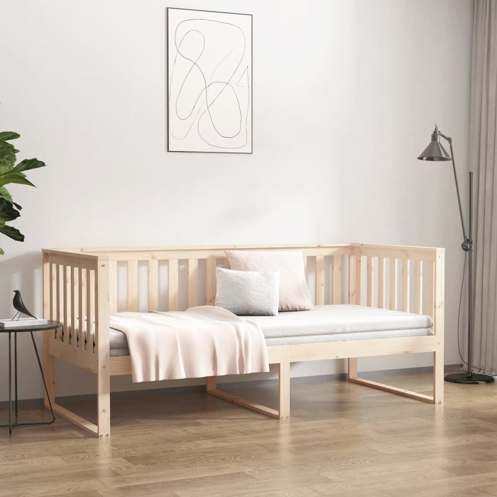 vidaXL Καναπές Κρεβάτι Χωρίς Στρώμα 90x200 εκ. Μασίφ Ξύλο Πεύκου