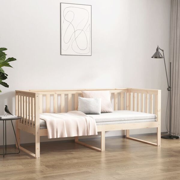 vidaXL Καναπές Κρεβάτι Χωρίς Στρώμα 90x200 εκ. Μασίφ Ξύλο Πεύκου